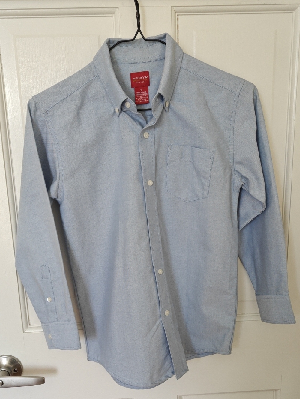 Arrow Light Blue Button-Down Oxford Shirt - Boys, Size 10